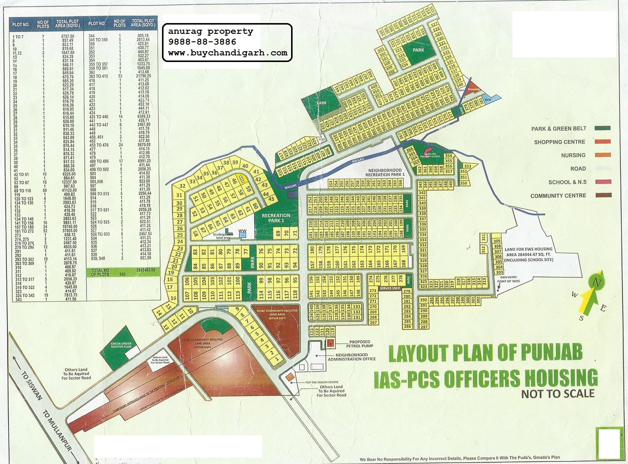 Layout Plan of Punjab IAS PCS Officers Cooperative House Building Society Ltd, Mohali