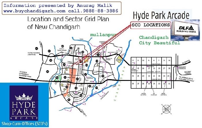 dlf hyde park shops dlf arcade new chandigarh mullanpur location map