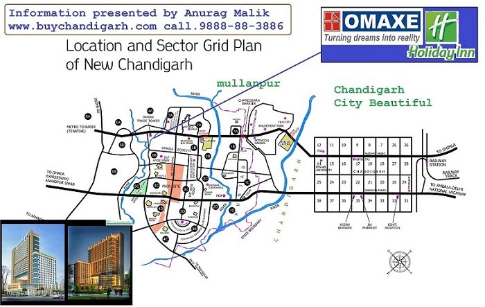 omaxe holiday inn serviced suites new chandigarh mullanpur location map